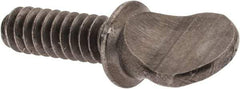 Value Collection - #6-32 Oval Shoulder Grade 2 Steel Thumb Screw - 3/8" OAL, 0.3" Head Height, Uncoated - Benchmark Tooling