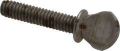 Value Collection - #8-32 Oval Shoulder Grade 2 Steel Thumb Screw - 3/4" OAL, 0.39" Head Height, Uncoated - Benchmark Tooling