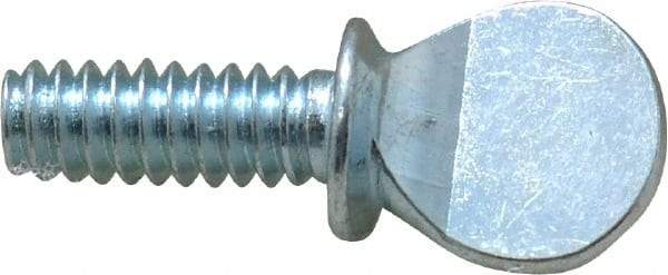 Value Collection - #10-24 Oval Shoulder Grade 2 Steel Thumb Screw - 1/2" OAL, Zinc-Plated Finish - Benchmark Tooling