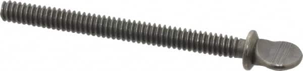 Value Collection - #10-24 Oval Shoulder Grade 2 Steel Thumb Screw - 2" OAL, 0.49" Head Height, Uncoated - Benchmark Tooling