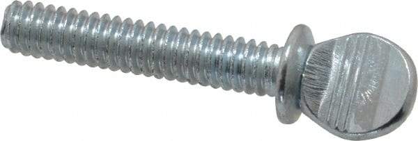 Value Collection - 1/4-20 Oval Shoulder Grade 2 Steel Thumb Screw - 1-1/4" OAL, Zinc-Plated Finish - Benchmark Tooling
