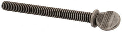 Value Collection - 1/4-20 Oval Shoulder Grade 2 Steel Thumb Screw - 2-1/2" OAL, 0.57" Head Height, Uncoated - Benchmark Tooling