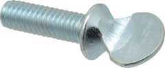 Value Collection - 5/16-18 Oval Shoulder Grade 2 Steel Thumb Screw - 1" OAL, Zinc-Plated Finish - Benchmark Tooling