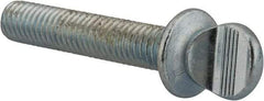 Value Collection - 3/8-16 Oval Shoulder Grade 2 Steel Thumb Screw - 2" OAL, Zinc-Plated Finish - Benchmark Tooling