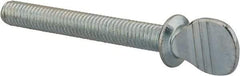 Value Collection - 3/8-16 Oval Shoulder Grade 2 Steel Thumb Screw - 3" OAL, 0.88" Head Height, Uncoated - Benchmark Tooling