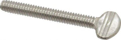Value Collection - 1/4-20 Oval Shoulderless Grade 18-8 Stainless Steel Thumb Screw - 2" OAL, 0.64" Head Height - Benchmark Tooling