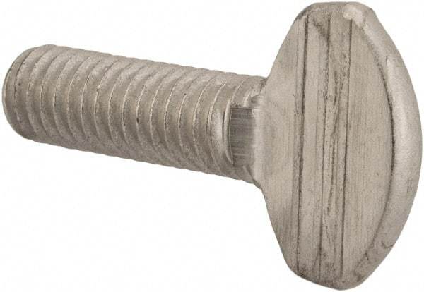 Value Collection - 5/16-18 Oval Shoulderless Grade 18-8 Stainless Steel Thumb Screw - 1" OAL, 0.78" Head Height - Benchmark Tooling
