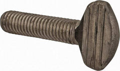 Value Collection - 3/8-16 Oval Shoulderless Grade 18-8 Stainless Steel Thumb Screw - 1-1/2" OAL, 0.95" Head Height - Benchmark Tooling