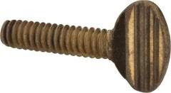 Value Collection - #10-24 Oval Shoulderless Brass Thumb Screw - 3/4" OAL, 0.48" Head Height - Benchmark Tooling