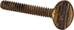 Value Collection - #10-24 Oval Shoulderless Brass Thumb Screw - 1" OAL, 0.48" Head Height - Benchmark Tooling