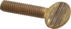 Value Collection - #10-32 Oval Shoulderless Brass Thumb Screw - 3/4" OAL, 0.48" Head Height - Benchmark Tooling