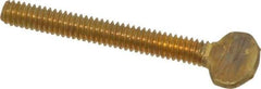 Value Collection - 1/4-20 Oval Shoulderless Brass Thumb Screw - 2" OAL, 0.64" Head Height - Benchmark Tooling