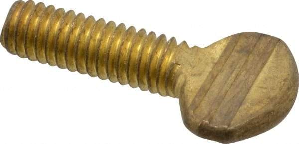 Value Collection - 5/16-18 Oval Shoulderless Brass Thumb Screw - 1" OAL, 0.78" Head Height - Benchmark Tooling