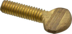 Value Collection - 5/16-18 Oval Shoulderless Brass Thumb Screw - 1" OAL, 0.78" Head Height - Benchmark Tooling