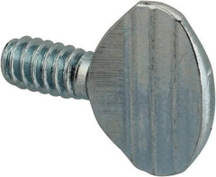 Value Collection - #6-32 Oval Shoulderless Grade 2 Steel Thumb Screw - 1/4" OAL, Zinc-Plated Finish - Benchmark Tooling