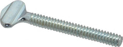 Value Collection - #6-32 Oval Shoulderless Grade 2 Steel Thumb Screw - 1" OAL, Zinc-Plated Finish - Benchmark Tooling