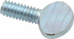 Value Collection - #8-32 Oval Shoulderless Grade 2 Steel Thumb Screw - 3/8" OAL, Zinc-Plated Finish - Benchmark Tooling