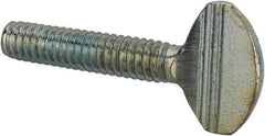 Value Collection - #8-32 Oval Shoulderless Grade 2 Steel Thumb Screw - 3/4" OAL, Zinc-Plated Finish - Benchmark Tooling