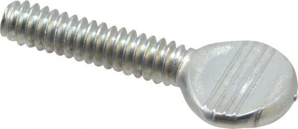 Value Collection - #10-24 Oval Shoulderless Grade 2 Steel Thumb Screw - 3/4" OAL, Zinc-Plated Finish - Benchmark Tooling