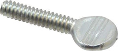 Value Collection - #10-24 Oval Shoulderless Grade 2 Steel Thumb Screw - 3/4" OAL, Zinc-Plated Finish - Benchmark Tooling