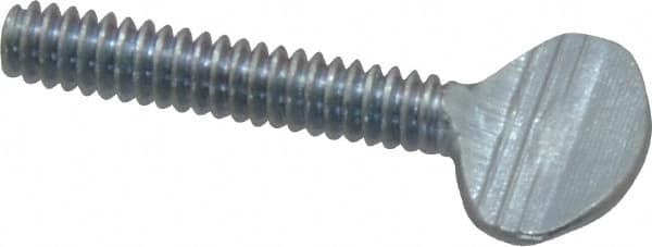 Value Collection - #10-24 Oval Shoulderless Grade 2 Steel Thumb Screw - 1" OAL, Zinc-Plated Finish - Benchmark Tooling