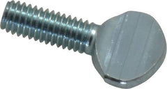 Value Collection - #10-32 Oval Shoulderless Grade 2 Steel Thumb Screw - 1/2" OAL, Zinc-Plated Finish - Benchmark Tooling