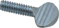 Value Collection - 1/4-20 Oval Shoulderless Grade 2 Steel Thumb Screw - 3/4" OAL, Zinc-Plated Finish - Benchmark Tooling