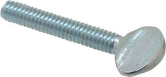 Value Collection - 1/4-20 Oval Shoulderless Grade 2 Steel Thumb Screw - 1-1/2" OAL, Zinc-Plated Finish - Benchmark Tooling