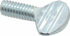 Value Collection - 5/16-18 Oval Shoulderless Grade 2 Steel Thumb Screw - 3/4" OAL, Zinc-Plated Finish - Benchmark Tooling