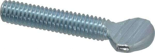 Value Collection - 5/16-18 Oval Shoulderless Grade 2 Steel Thumb Screw - 1-1/2" OAL, Zinc-Plated Finish - Benchmark Tooling