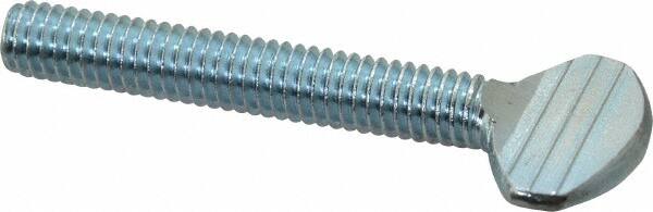 Value Collection - 5/16-18 Oval Shoulderless Grade 2 Steel Thumb Screw - 2" OAL, Zinc-Plated Finish - Benchmark Tooling