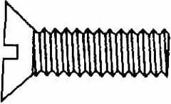 Value Collection - #10-24 UNC, 2" OAL Slotted Drive Machine Screw - Flat Head, Brass, Without Washer - Benchmark Tooling