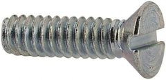 Value Collection - #3-48 UNC, 3/8" OAL Slotted Drive Machine Screw - Flat Head, Grade 2 Steel, Zinc-Plated Finish, Without Washer - Benchmark Tooling