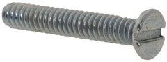 Value Collection - #3-48 UNC, 5/8" OAL Slotted Drive Machine Screw - Flat Head, Grade 2 Steel, Zinc-Plated Finish, Without Washer - Benchmark Tooling