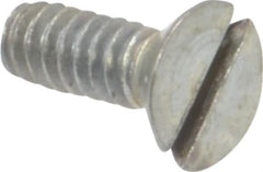 Value Collection - #4-40 UNC, 5/16" OAL Slotted Drive Machine Screw - Flat Head, Grade 2 Steel, Zinc-Plated Finish, Without Washer - Benchmark Tooling