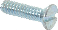 Value Collection - #4-40 UNC, 7/16" OAL Slotted Drive Machine Screw - Flat Head, Grade 2 Steel, Zinc-Plated Finish, Without Washer - Benchmark Tooling