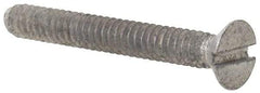 Value Collection - #4-40 UNC, 7/8" OAL Slotted Drive Machine Screw - Flat Head, Grade 2 Steel, Zinc-Plated Finish, Without Washer - Benchmark Tooling