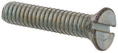 Value Collection - #5-40 UNC, 5/8" OAL Slotted Drive Machine Screw - Flat Head, Grade 2 Steel, Zinc-Plated Finish, Without Washer - Benchmark Tooling