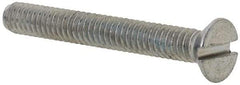 Value Collection - #5-40 UNC, 1" OAL Slotted Drive Machine Screw - Flat Head, Grade 2 Steel, Zinc-Plated Finish, Without Washer - Benchmark Tooling