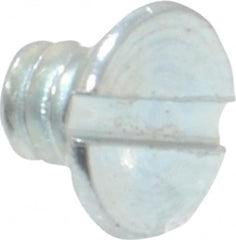 Value Collection - #6-32 UNC, 3/16" OAL Slotted Drive Machine Screw - Flat Head, Grade 2 Steel, Zinc-Plated Finish, Without Washer - Benchmark Tooling