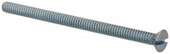 Value Collection - #6-32 UNC, 2-1/4" OAL Slotted Drive Machine Screw - Flat Head, Grade 2 Steel, Zinc-Plated Finish, Without Washer - Benchmark Tooling