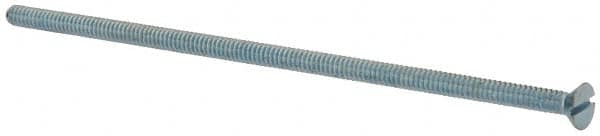 Value Collection - #6-32 UNC, 4" OAL Slotted Drive Machine Screw - Flat Head, Grade 2 Steel, Zinc-Plated Finish, Without Washer - Benchmark Tooling