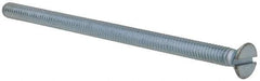 Value Collection - #8-32 UNC, 3" OAL Slotted Drive Machine Screw - Flat Head, Grade 2 Steel, Zinc-Plated Finish, Without Washer - Benchmark Tooling
