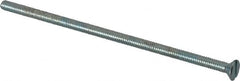 Value Collection - #8-32 UNC, 4" OAL Slotted Drive Machine Screw - Flat Head, Grade 2 Steel, Zinc-Plated Finish, Without Washer - Benchmark Tooling