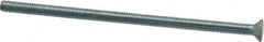 Value Collection - #10-32 UNF, 4" OAL Slotted Drive Machine Screw - Flat Head, Grade J82 Steel, Zinc-Plated Finish, Without Washer - Benchmark Tooling