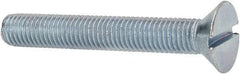 Value Collection - 1/4-28 UNF, 1-3/4" OAL Slotted Drive Machine Screw - Flat Head, Grade J82 Steel, Zinc-Plated Finish, Without Washer - Benchmark Tooling