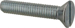 Value Collection - 5/16-18 UNC, 1-3/4" OAL Slotted Drive Machine Screw - Flat Head, Grade 2 Steel, Zinc-Plated Finish, Without Washer - Benchmark Tooling