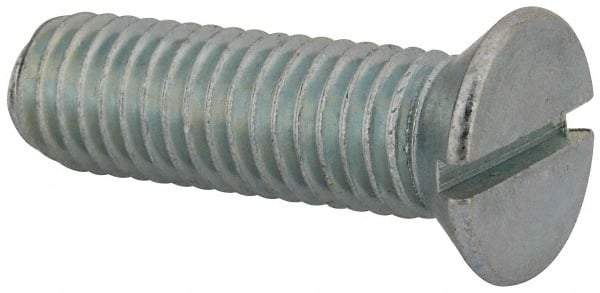 Value Collection - 1/2-13 UNC, 1-3/4" OAL Slotted Drive Machine Screw - Flat Head, Grade 2 Steel, Zinc-Plated Finish, Without Washer - Benchmark Tooling