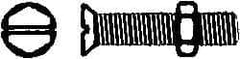 Value Collection - #10-24 UNC, 1-1/2" OAL Slotted Drive Machine Screw - Flat Head, Grade 2 Steel, Zinc-Plated Finish, Without Washer - Benchmark Tooling