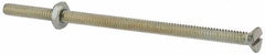 Value Collection - #10-24 UNC, 4" OAL Slotted Drive Machine Screw - Flat Head, Grade 2 Steel, Zinc-Plated Finish, Without Washer - Benchmark Tooling